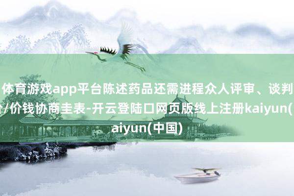 体育游戏app平台陈述药品还需进程众人评审、谈判/竞价/价钱协商圭表-开云登陆口网页版线上注册kaiyun(中国)
